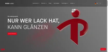 Screenshot of PETER-LACKE GmbH