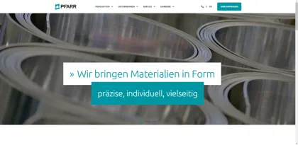 Screenshot of PFARR Stanztechnik GmbH