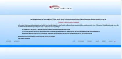 Screenshot of Pharmagen GmbH