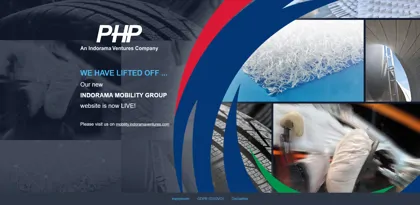 Screenshot of PHP Fibers GmbH