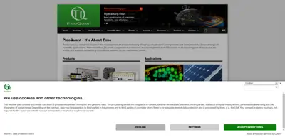 Screenshot of PicoQuant GmbH