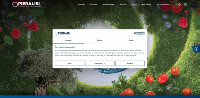 Screenshot of PIERALISI Northern Europe B.V. Niederlassung Deutschland
