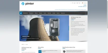 Screenshot of PINTER Mess- und Regeltechnik GmbH