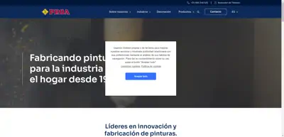 Screenshot of INDUSTRIAS PROA, S. A.