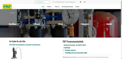 Screenshot of PKP Prozessmesstechnik GmbH