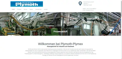 Screenshot of Plymoth-Plymex GmbH