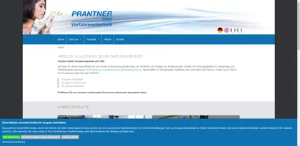 Screenshot of Prantner GmbH