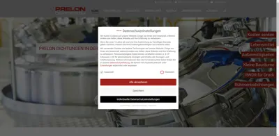 Screenshot of Prelon Dichtsystem GmbH