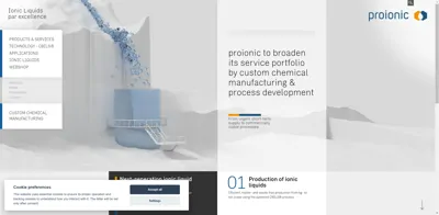 Screenshot of proionic GmbH