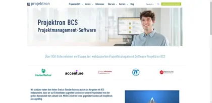 Screenshot of Projektron GmbH