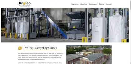 Screenshot of ProTec-Recycling GmbH