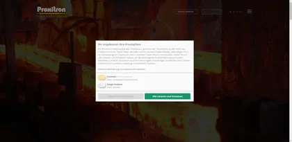 Screenshot of Proxitron GmbH