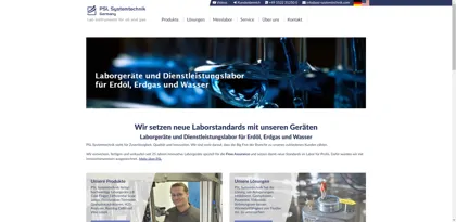 Screenshot of PSL Systemtechnik GmbH