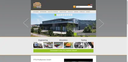 Screenshot of PTS-Prüftechnik GmbH