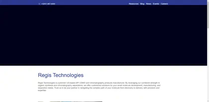 Screenshot of Regis Technologies, Inc.