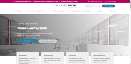 Screenshot of Max Petek Reinraumtechnik