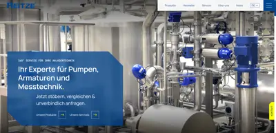 Screenshot of Reitze Systemlieferant für Anlagentechnik GmbH & Co.KG