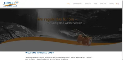 Screenshot of revac GmbH