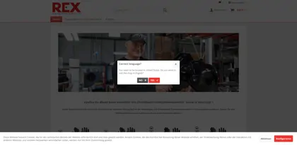 Screenshot of Rex Gummitechnik GmbH