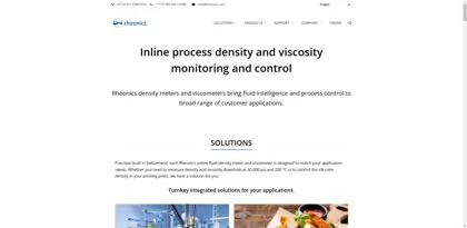 Screenshot of Rheonics GmbH