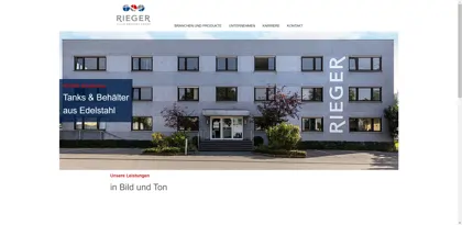 Screenshot of Rieger Behälterbau GmbH