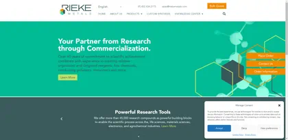 Screenshot of Rieke Metals