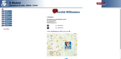 Screenshot of H. Riesbeck Gummiwaren für Labor-Medizin-Technik