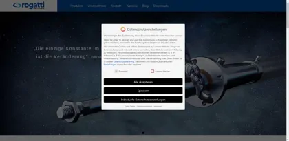 Screenshot of rogatti BEWEGUNGSTECHNIK GmbH & Co. KG