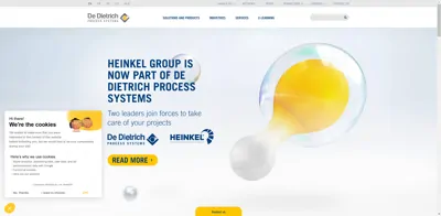 Screenshot of De Dietrich Process Systems AG