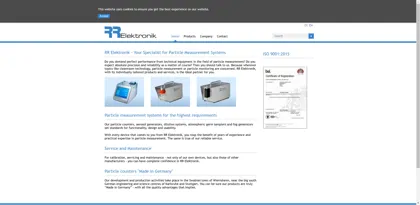 Screenshot of RR Elektronik GmbH