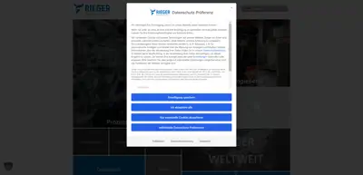 Screenshot of Gebr.Rieger GmbH & Co KG