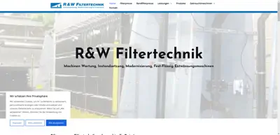 Screenshot of R&W Filtetechnik GmbH