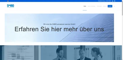 Screenshot of SABO-Armaturen Service  GmbH