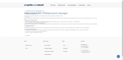 Screenshot of Safecontech AG