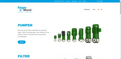 Screenshot of Sager + Mack GmbH