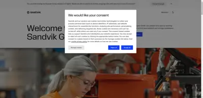 Screenshot of Sandvik AG