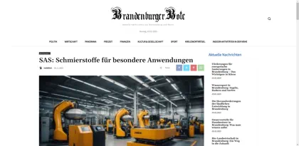Screenshot of SAS Industriehandel