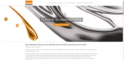 Screenshot of SEMER Anlagen-Technik GmbH