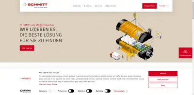 Screenshot of Schmitt-Kreiselpumpen GmbH & Co. KG