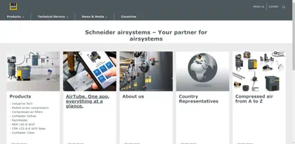 Screenshot of Schneider Druckluft GmbH