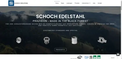 Screenshot of Schoch Edelstahl GmbH