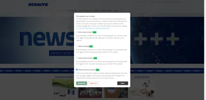 Screenshot of Schütz GmbH & Co. KGaA