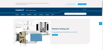 Screenshot of SCHUNK GmbH & Co. KG