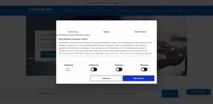 Screenshot of Schurter GmbH