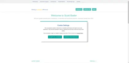 Screenshot of Scott Bader Company Limited