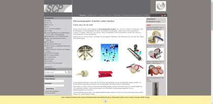 Screenshot of SCP Seitz Chromatographie Produkte GmbH