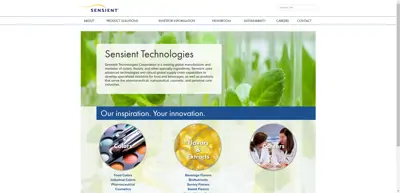 Screenshot of Sensient Imaging Technologies Spain, S.L.