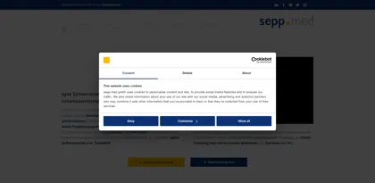 Screenshot of SEPP MED GmbH