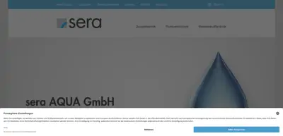 Screenshot of sera GmbH