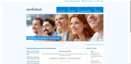 Screenshot of Servantech GmbH